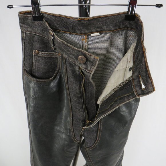 Cottage Craft Denim & Leather Pants - Picture 3 of 8